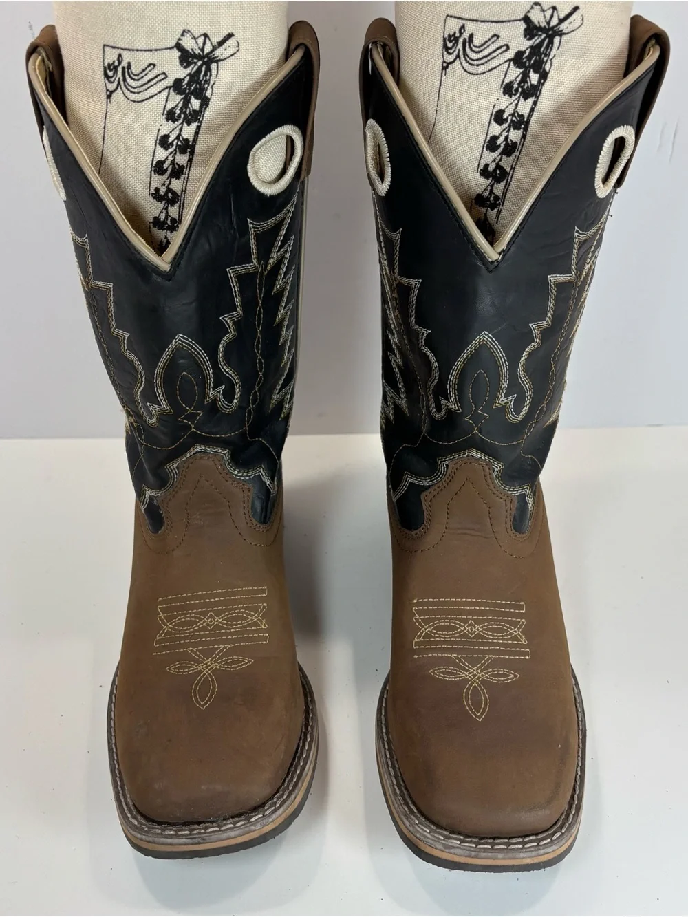 Smoky Mountain Western Boots Youth Unisex 3.5 R Blaze Leather Cowboy Embroidered
